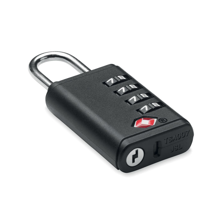 LOCK - 4-cyfrowy zamek szyfrowy TSA, Czarny