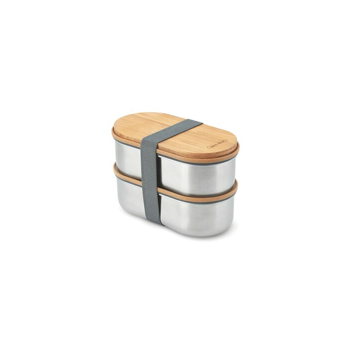 Lunchbox, pudełko śniadaniowe Black+Blum Double Bento grey