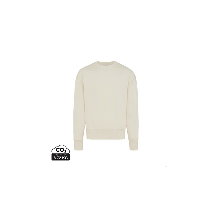 Luźna bluza z bawełny z recyklingu Iqoniq Kruger neutralny
