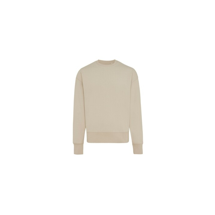 Luźna bluza z bawełny z recyklingu Iqoniq Kruger piasek pustyni
