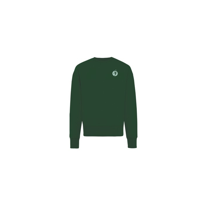 Luźna bluza z bawełny z recyklingu Iqoniq Kruger zielony