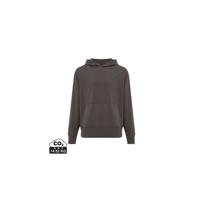 Luźna bluza z kapturem z bawełny z recyklingu Iqoniq Yoho szary