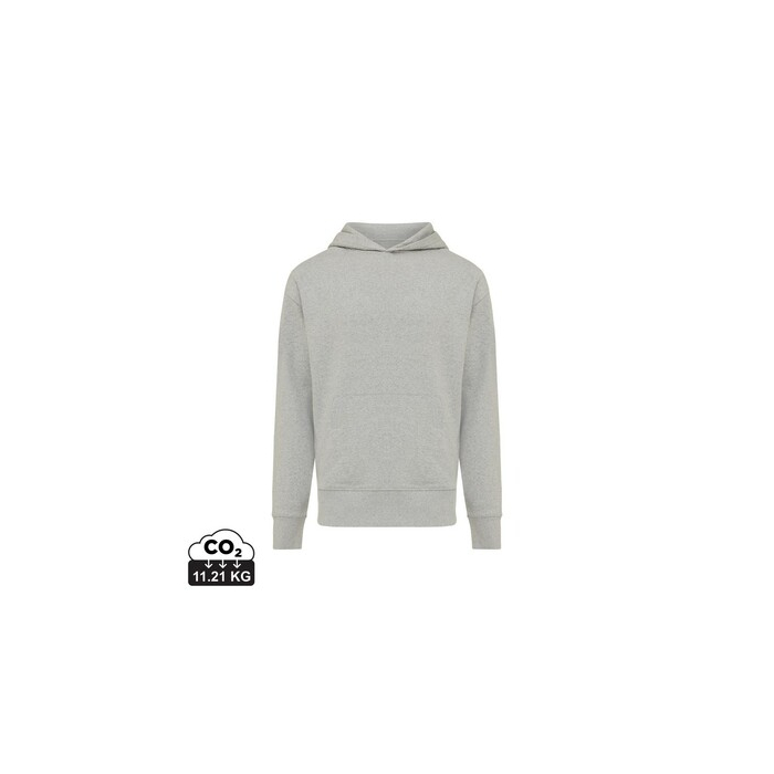 Luźna bluza z kapturem z bawełny z recyklingu Iqoniq Yoho szary