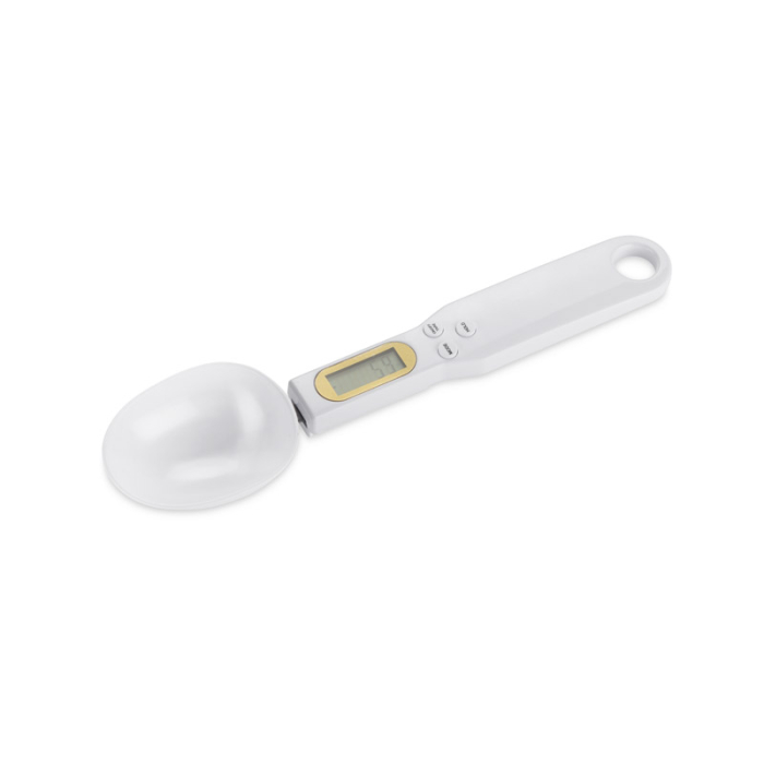 Łyżka z wagą elektroniczną SPOONI biały