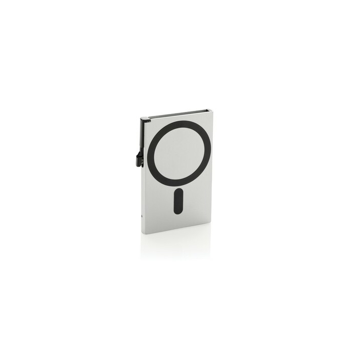 Magnetyczne etui na kartę kredytową, ochrona RFID silver