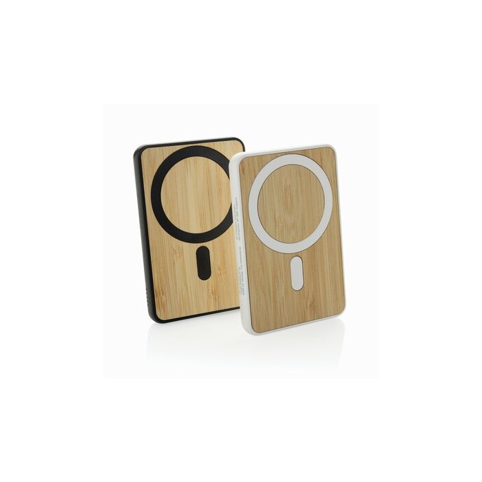 Magnetyczny bezprzewodowy power bank 5000 mAh 5W czarny