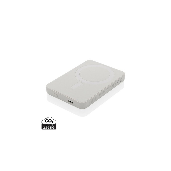 Magnetyczny bezprzewodowy power bank 5000 mAh Magnetix biały