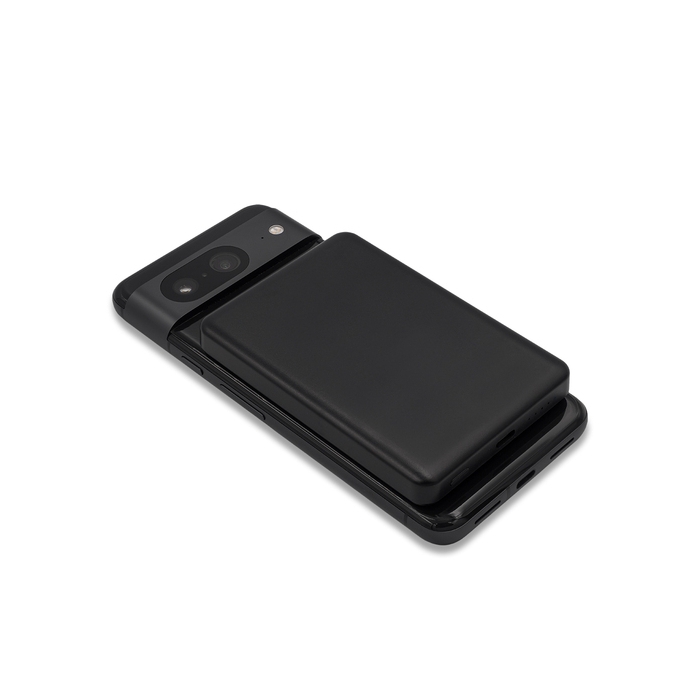 Magnetyczny bezprzewodowy power bank 5000 mAh Yuki, czarny
