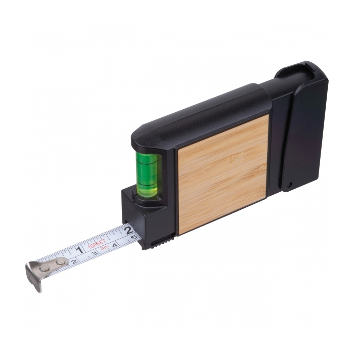 Miara 3-metrowa z poziomnicą HALIFAX, czarny