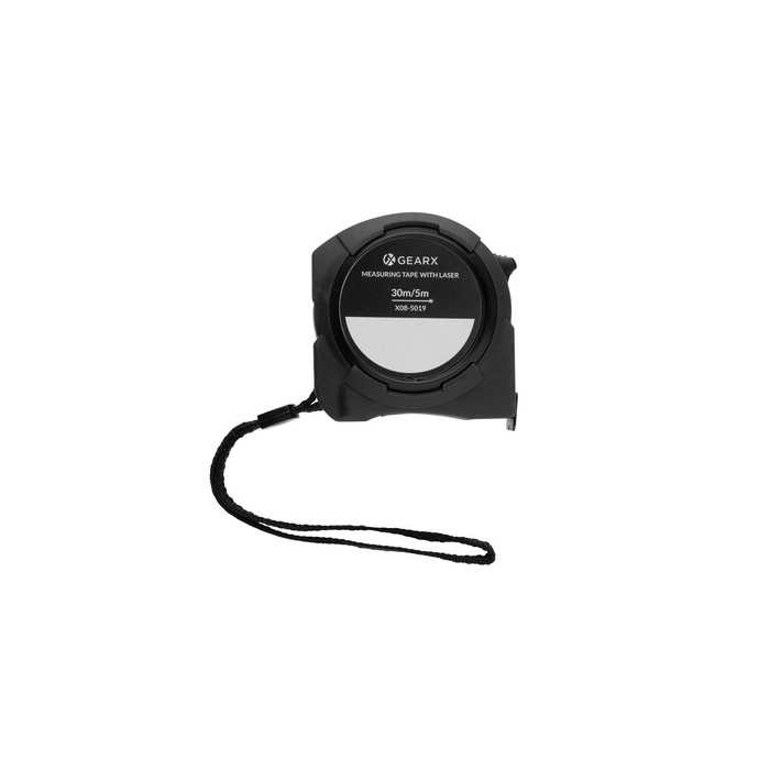 Miara 5m, dalmierz laserowy 30m Gear X czarny