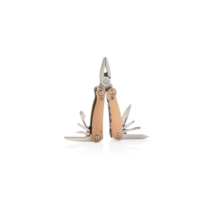 Mini narzędzie wielofunkcyjne, 12 el. brązowy