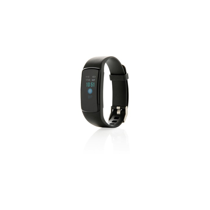 Monitor aktywności Stay Fit, monitor pracy serca czarny