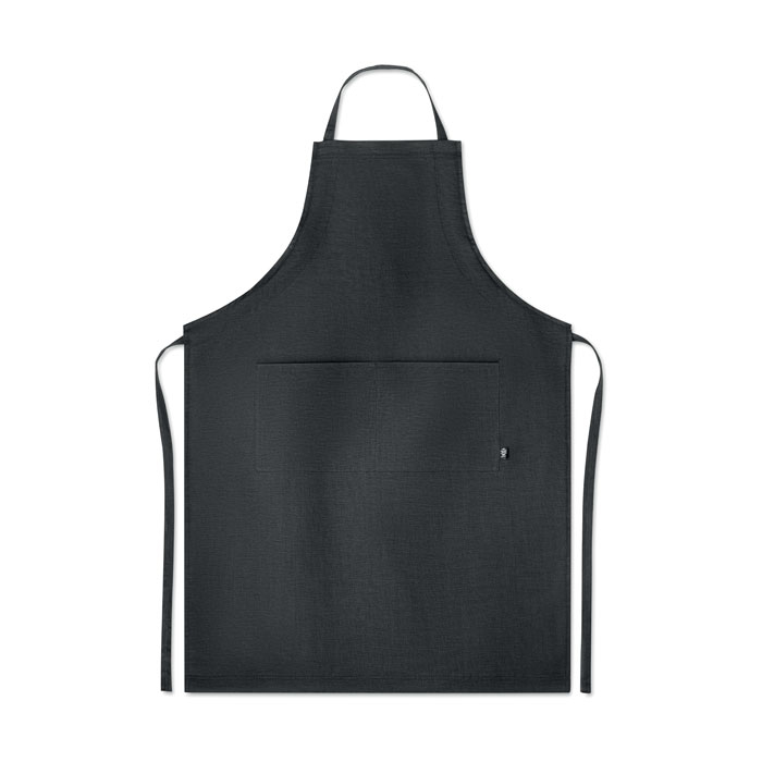 NAIMA APRON - Fartuch regulowany z konopi, Czarny