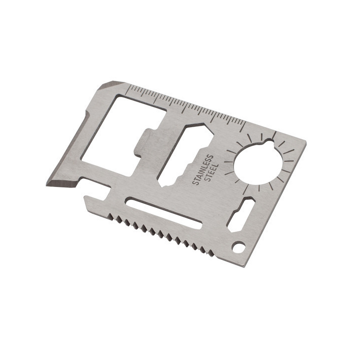 Narzędzie wielofunkcyjne w kształcie karty, srebrny