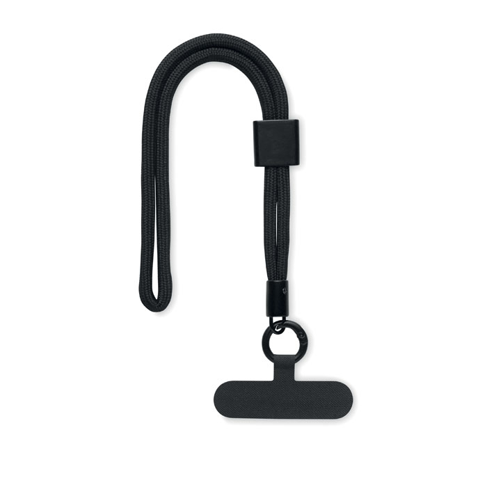 NONETTE WRIST - Smycz krótka do telefonu RPET, Czarny