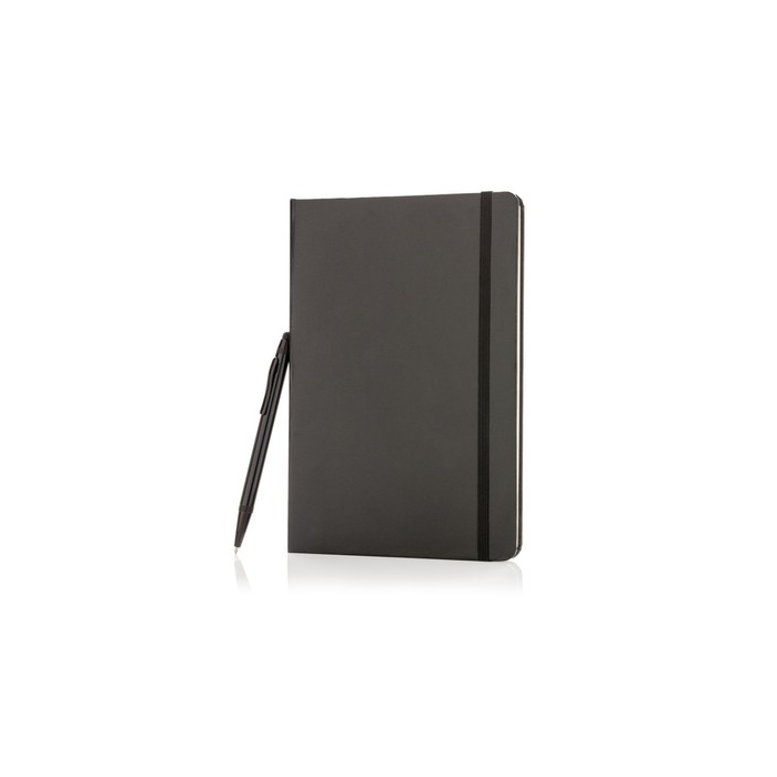 Notatnik A5, długopis, touch pen czarny