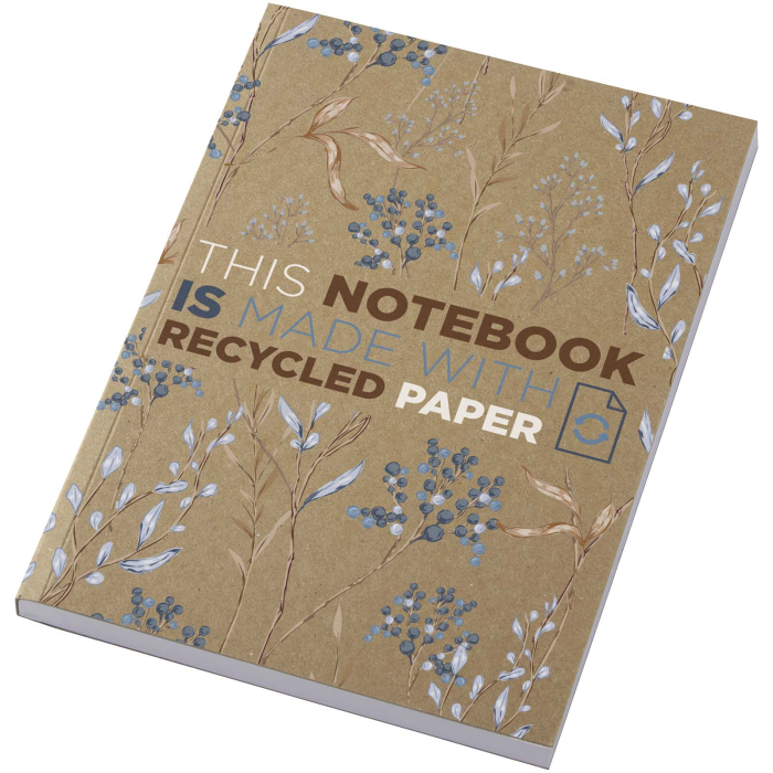 Notatnik A5 Novella Austen z miękką okładką z materiału z recyklingu, papier pakowy — 100 kartek