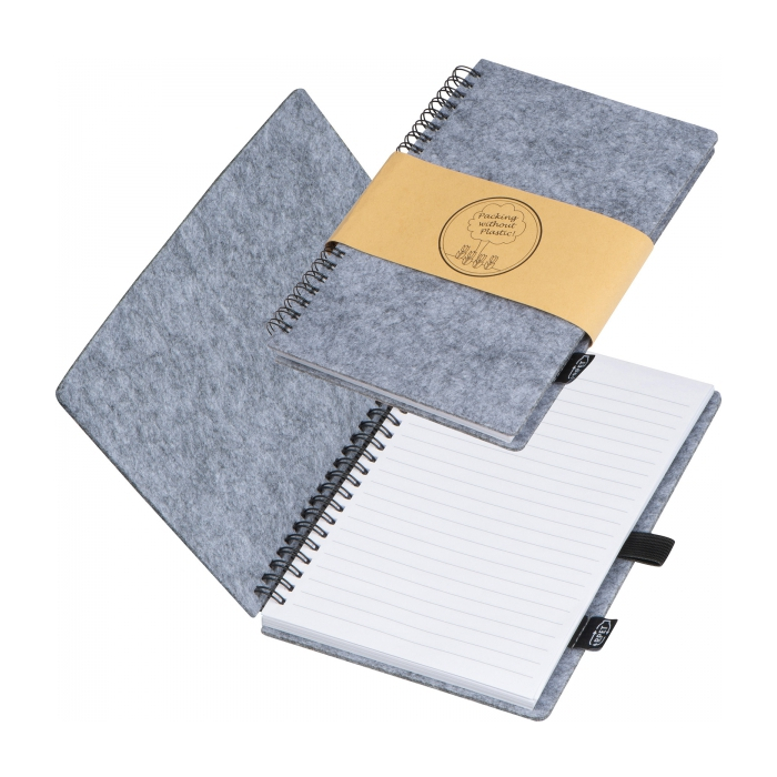 Notatnik A5 w linie, szary