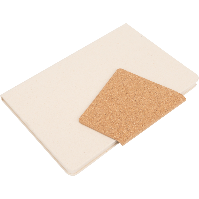 Notatnik A5 w linie z kartonu po mleku, beżowy