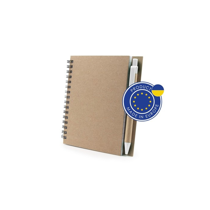 Notatnik A6 z długopisem | Sidney biały