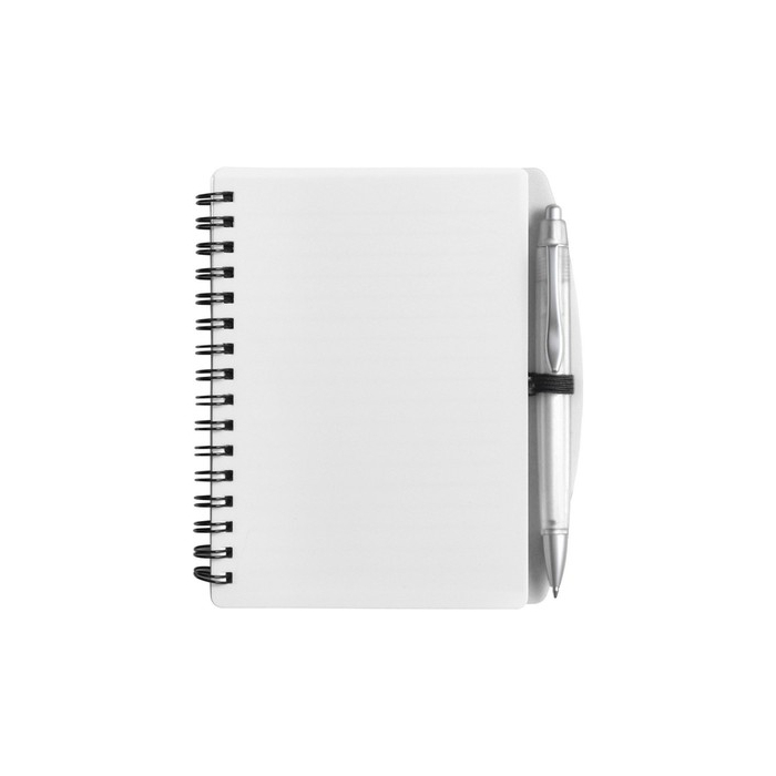 Notatnik ok. A6 z długopisem biały