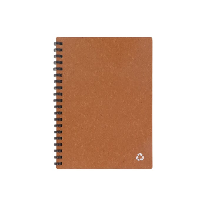 Notatnik z recyklingowanej skóry Midi, jasnobrązowy