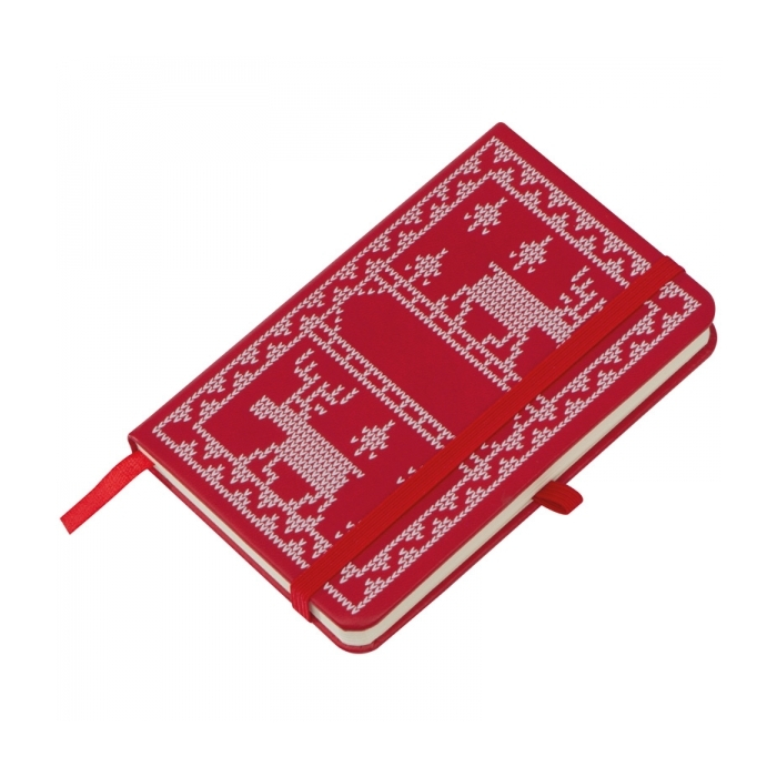 Notes A6 z motywem świątecznym TAMPERE, czerwony