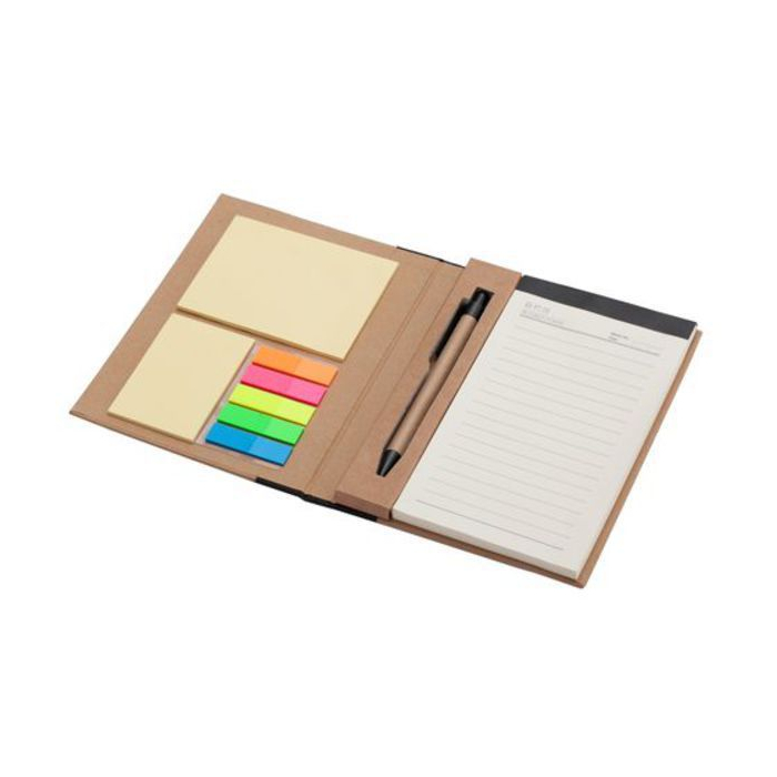 Notes memo 100x180/70k linia Kraft Paper, czarny/beżowy