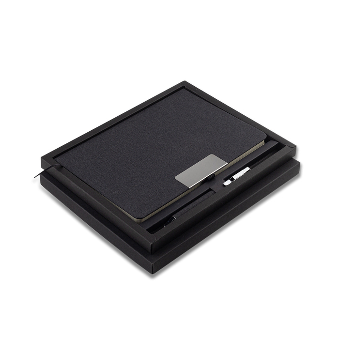 Notes z długopisem w pudełku Plata, czarny
