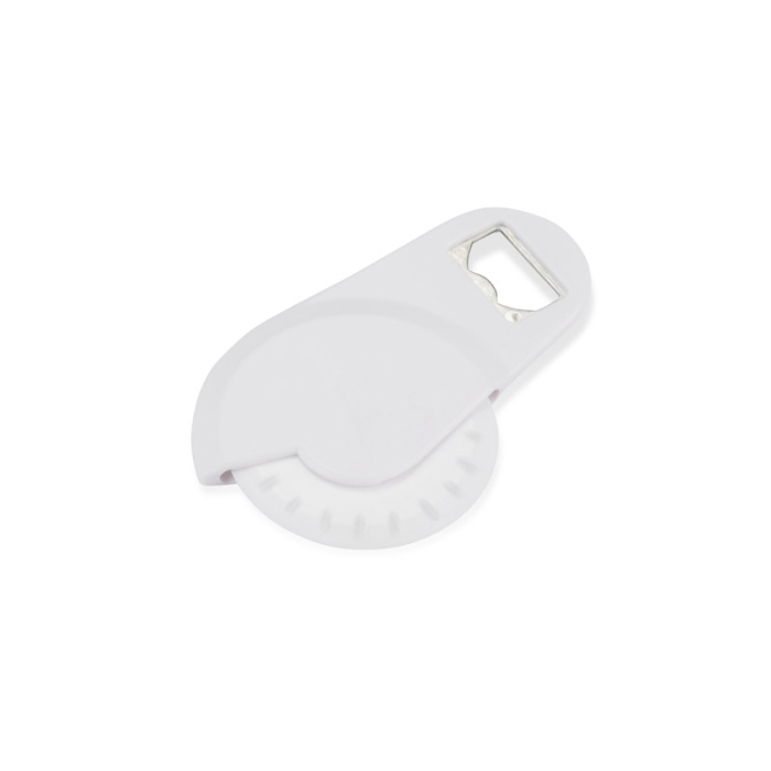 Nóż do pizzy z otwieraczem PEPPERONI biały