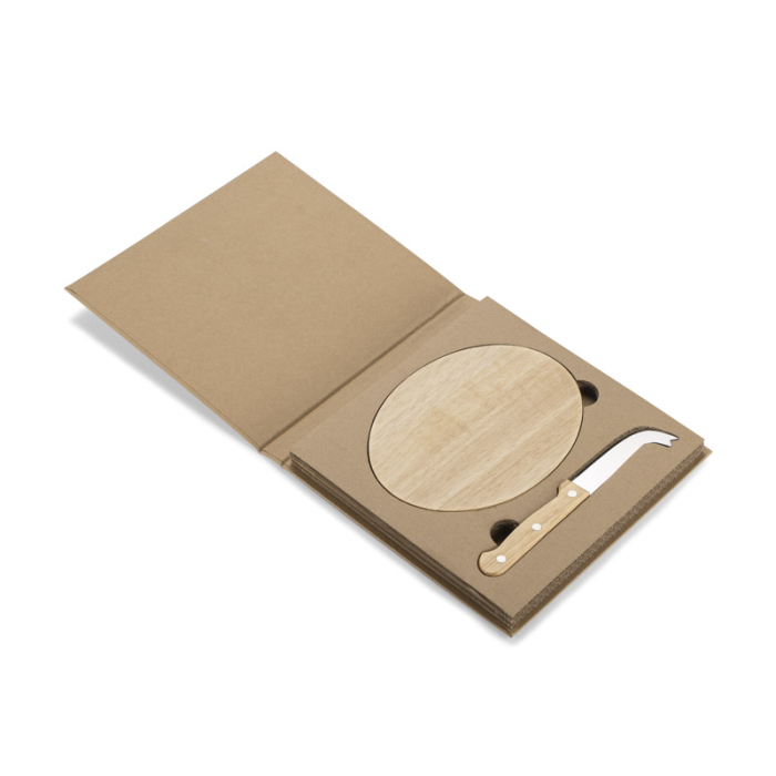 Nóż z deską do sera GORGONZOLA beżowy (naturalny)