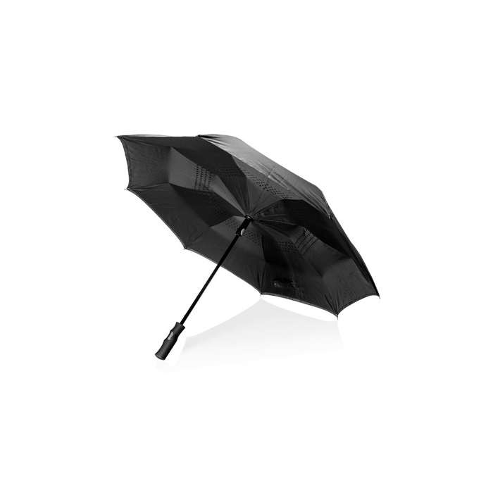 Odwracalny parasol automatyczny 23" Swiss Peak czarny