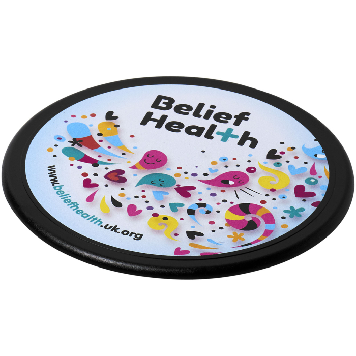 Okrągła podkładka wykonana w całości z tworzyw sztucznych pochodzących z recyklingu