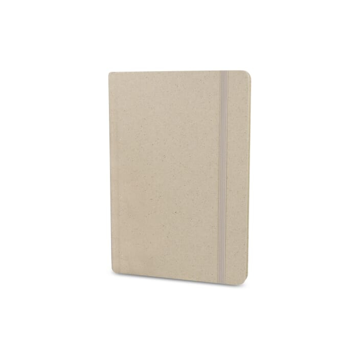 Papierowy notatnik z fragmentami trawy A5