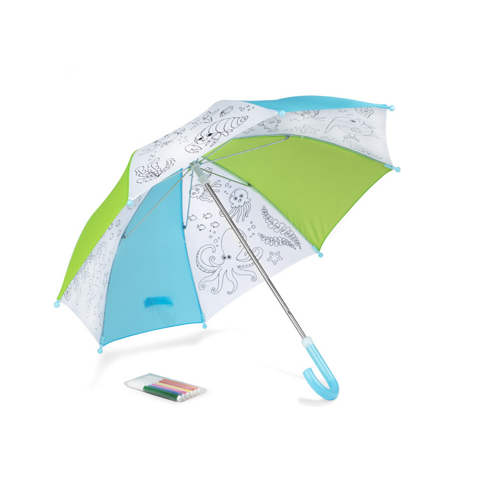 Parasol do kolorowania KIDDI z pisakami wielobarwny