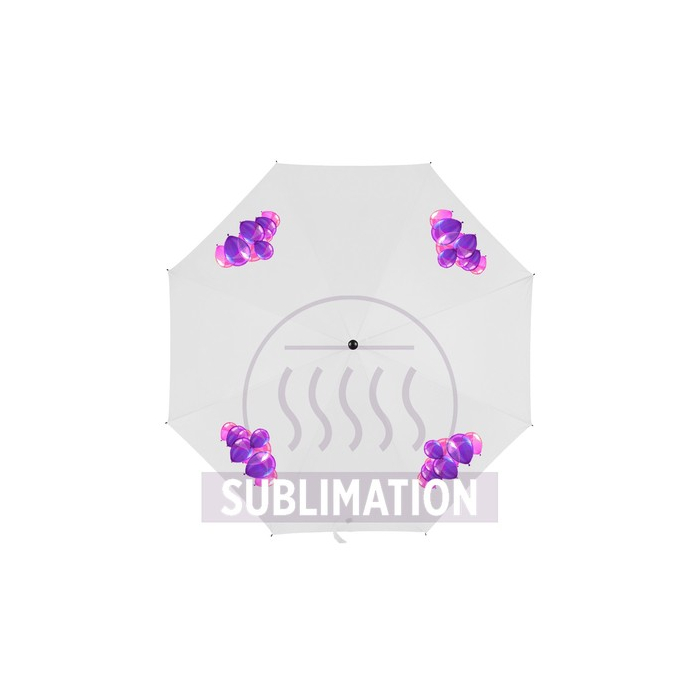 Parasol manualny, składany biały