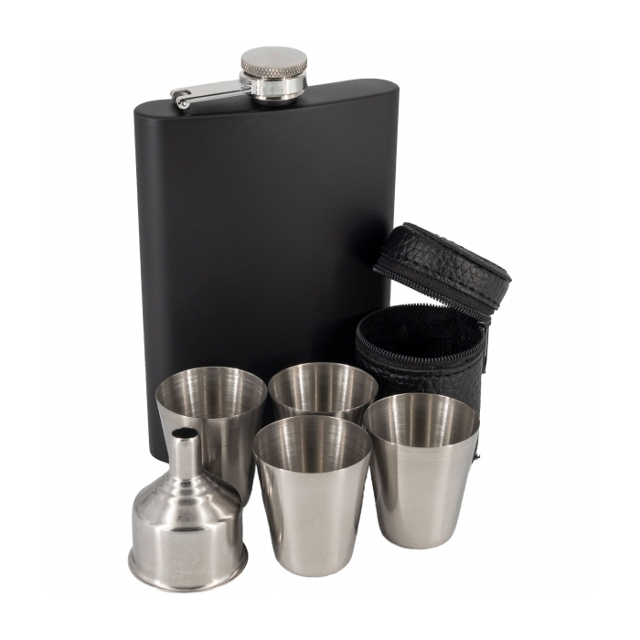 Piersiówka MADONIE 236 ml Schwarzwolf, czarny