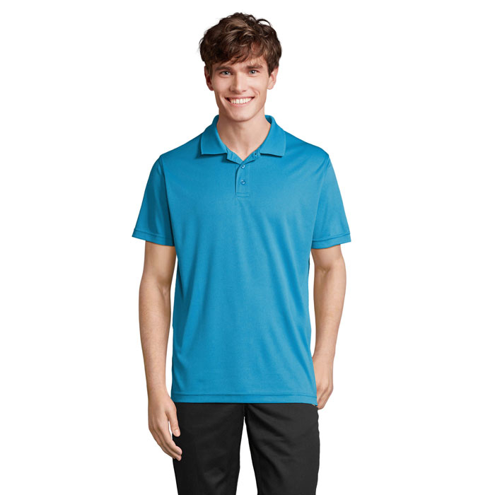 PITCHER - PITCHER UNISEX POLO, Aqua
