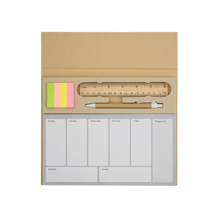 Planner biurkowy Melle, brązowy