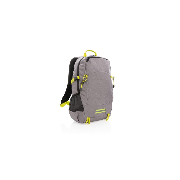 Plecak na laptopa 15,6", ochrona RFID szary, żółty