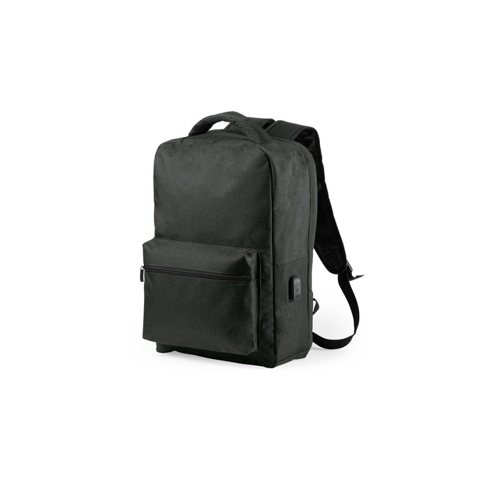 Plecak na laptopa 15", chroniący przed kieszonkowcami, ochrona RFID czarny