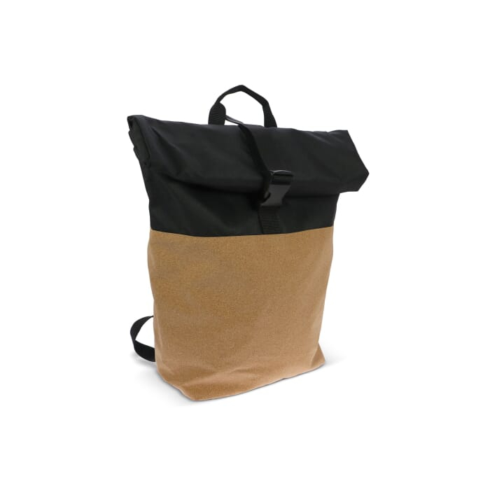 Plecak rolltop korek i R-PET 18L, czarny