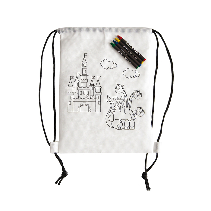 Plecak z kredkami White Line, biały