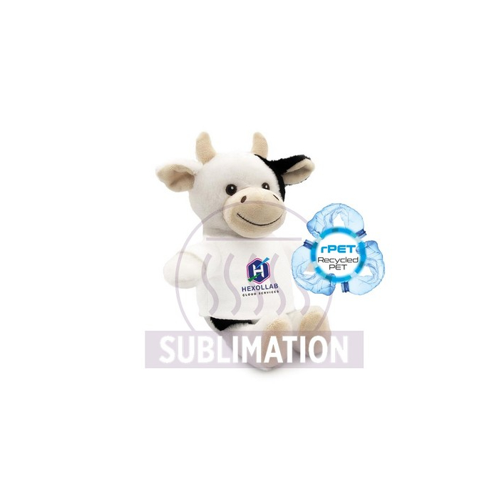 Pluszowa krówka RPET | Mootsy czarno-biały