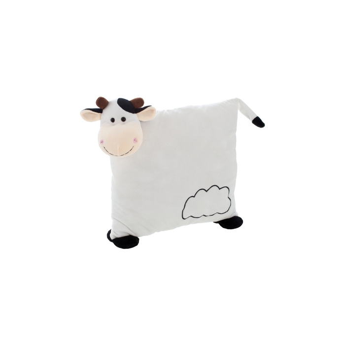 Pluszowa poduszka, krówka | Mila czarno-biały