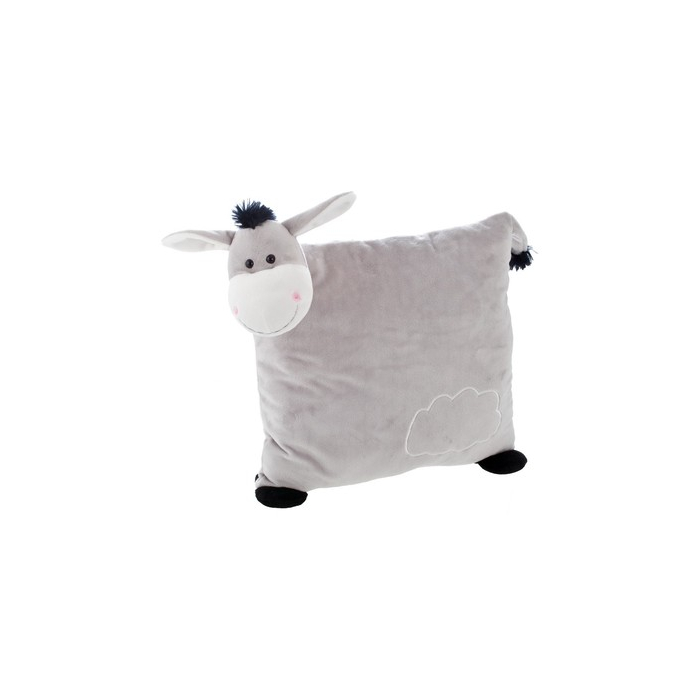 Pluszowa poduszka, osiołek | Logan szary