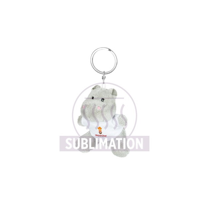 Pluszowy hipopotam, brelok | Patsy szary