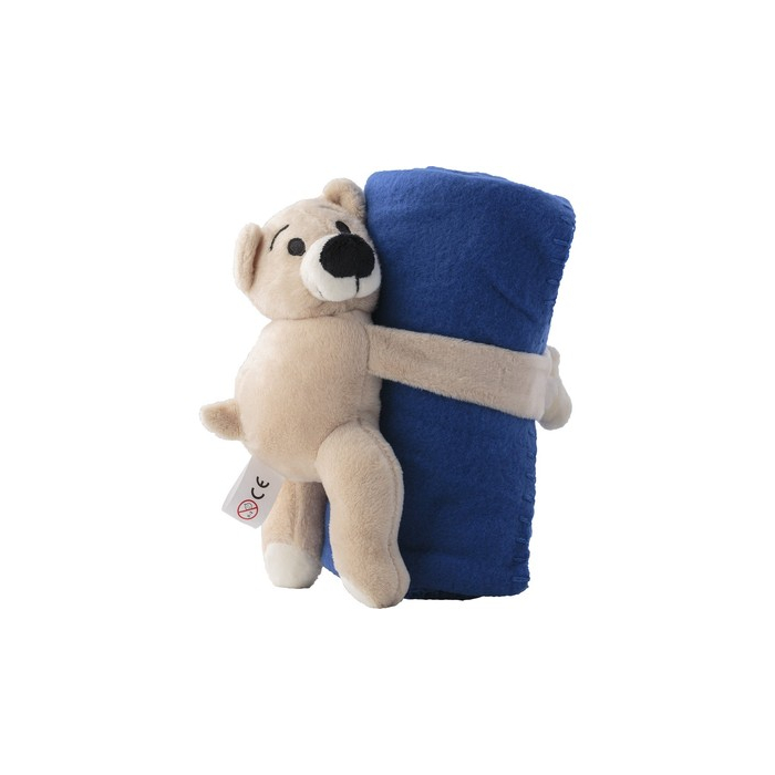 Pluszowy miś z kocem granatowy