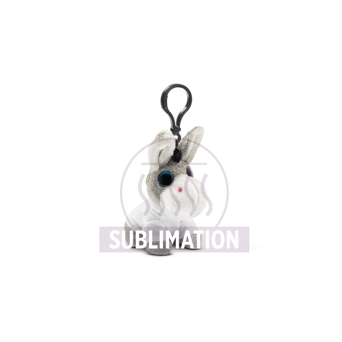 Pluszowy osiołek, zawieszka | Boe szary