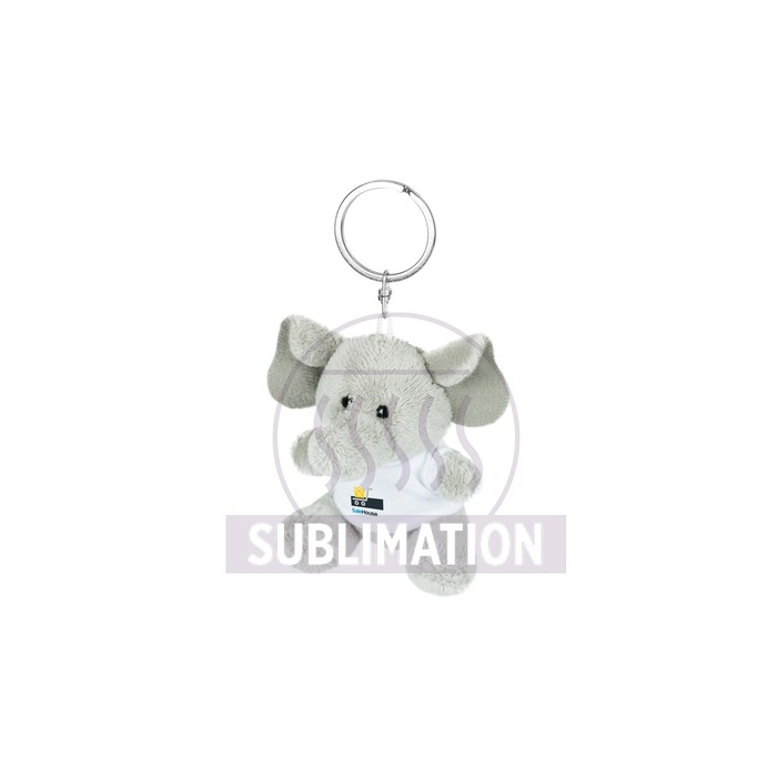 Pluszowy słoń, brelok | Hugo szary